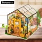 若态3d拼图拼板木质diy小屋立体创意纯手工拼装凯西花房微景模型